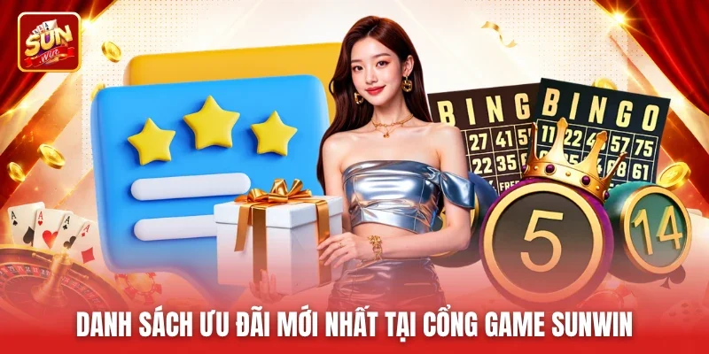 Danh sách ưu đãi mới nhất tại cổng game Sunwin